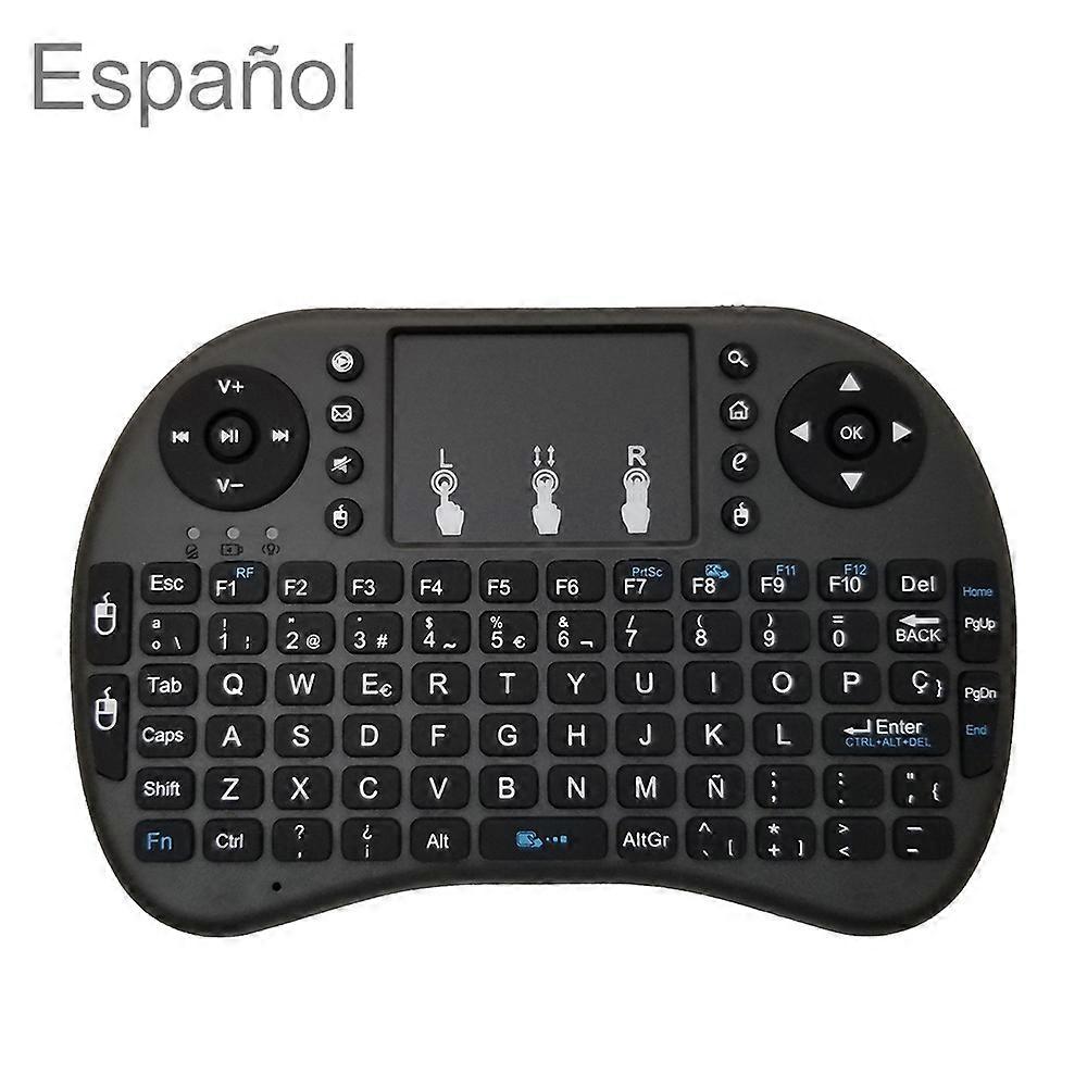 Support Language: Spanish i8 Air Mouse Wireless Keyboard with Touchpad for Android TV Box & Smart TV & PC Tablet & Xbox360 & PS3 & HTPC/IPTV