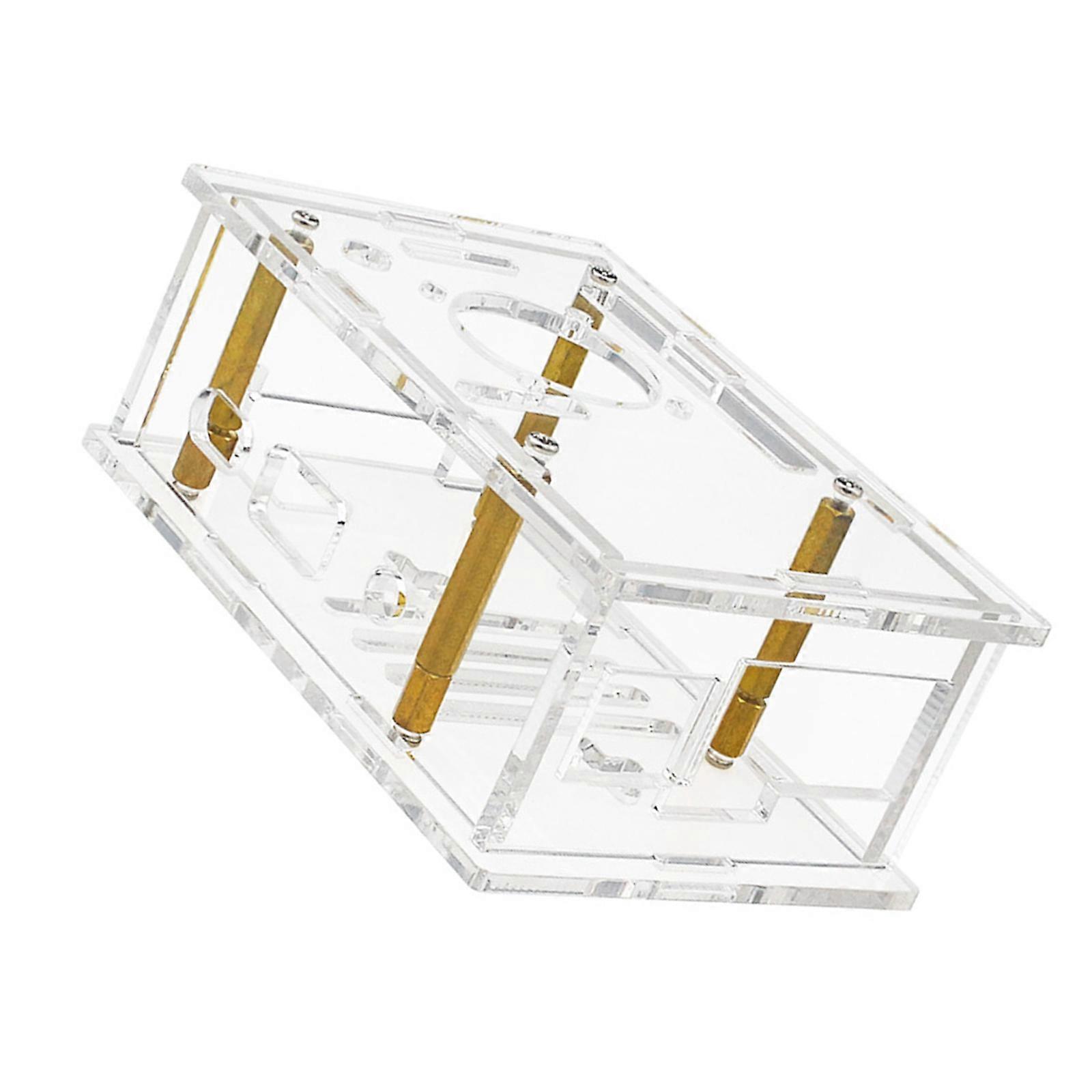 Acrylic Shell Box Vented Enclosure Case For PI 4A Offering Clearly View And Simple Assembly Multicolor