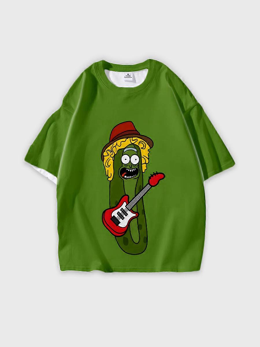 T-shirt round neck Animation Character Pattern loose short sleeve E851