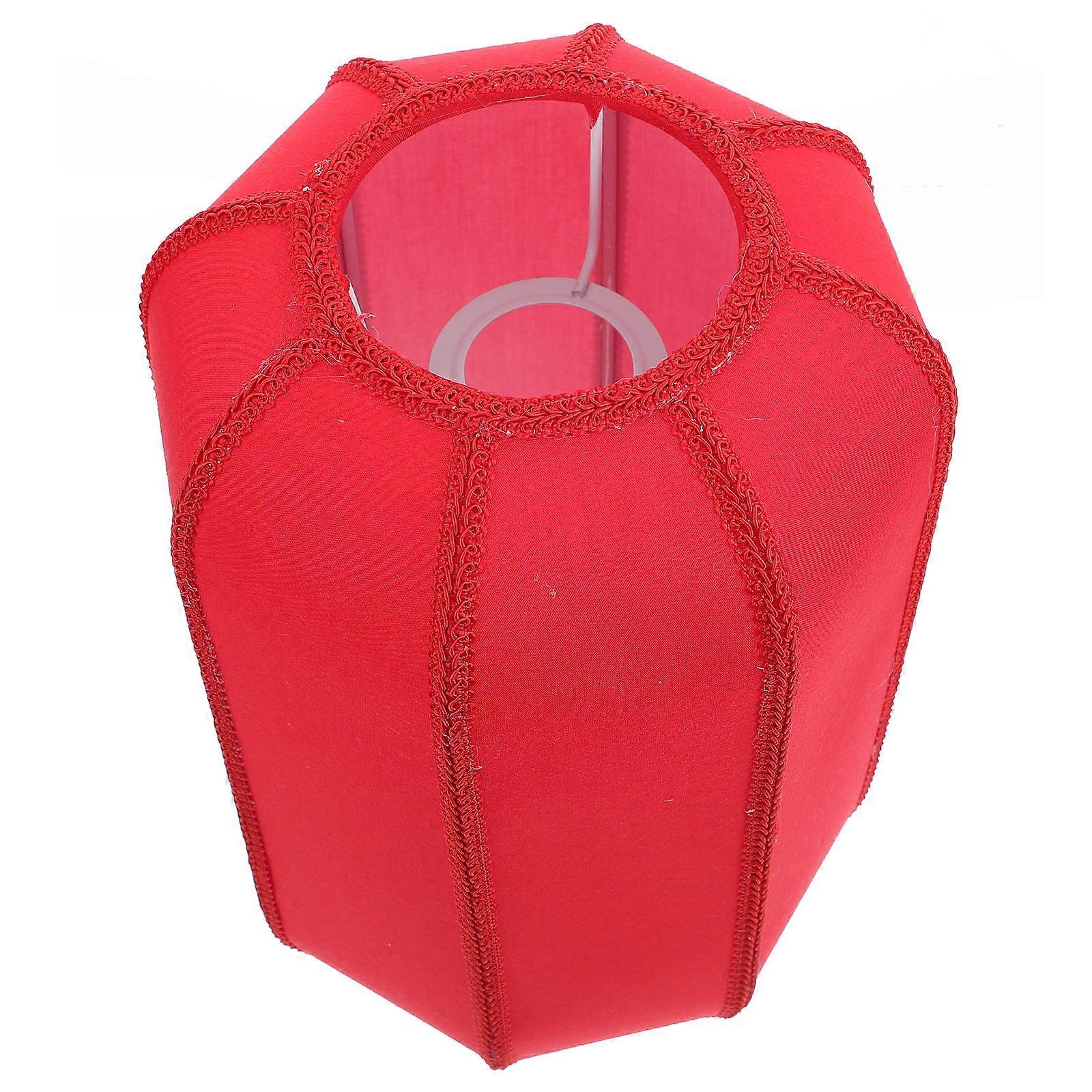 Decorative Chinese Style Lamp Cover Red Color 18x18x29cm Protect From Insect 1Pack