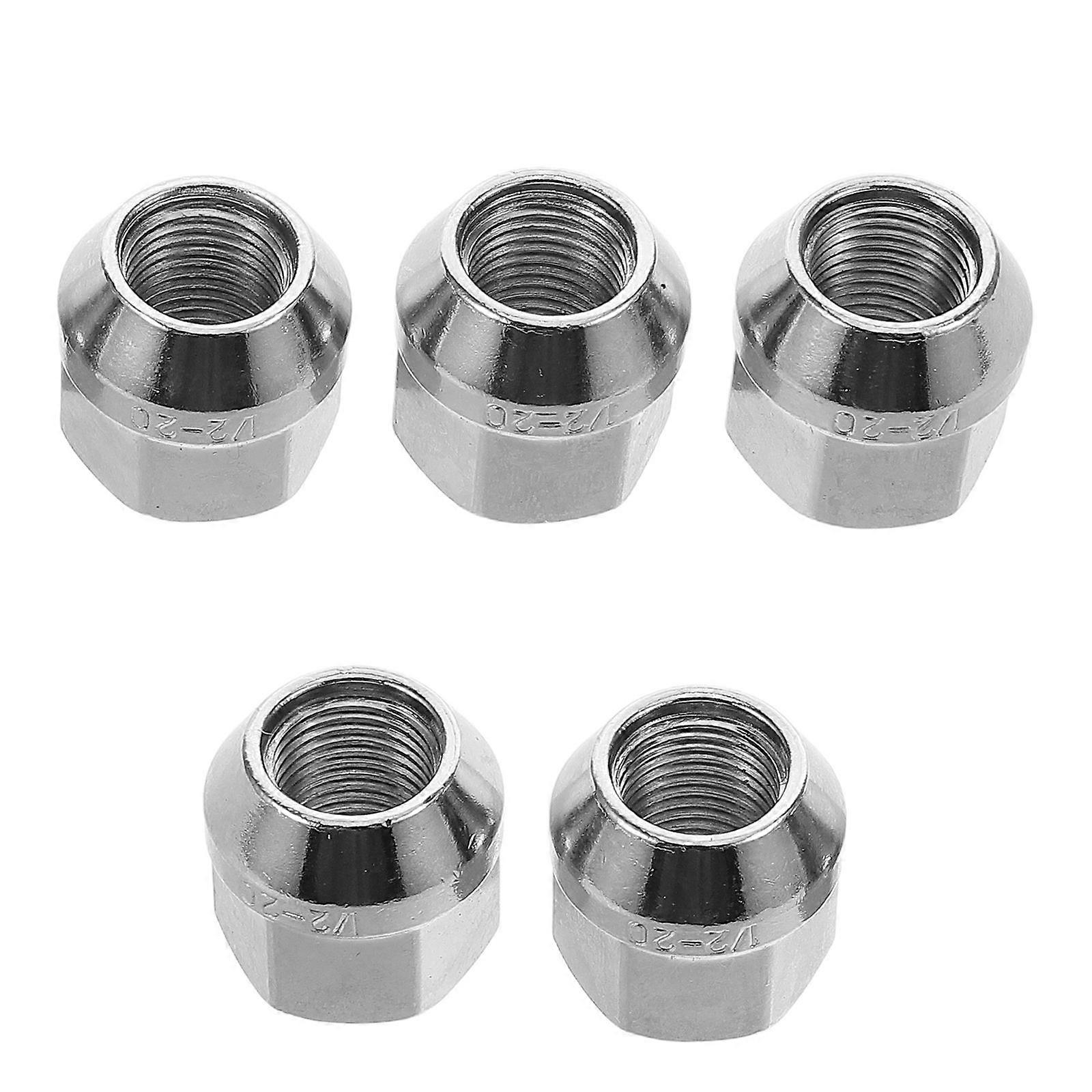 5pcs Wheel Lug Nuts Studs Open Flange Nut Caps for Easy Installation Car Hub Modification