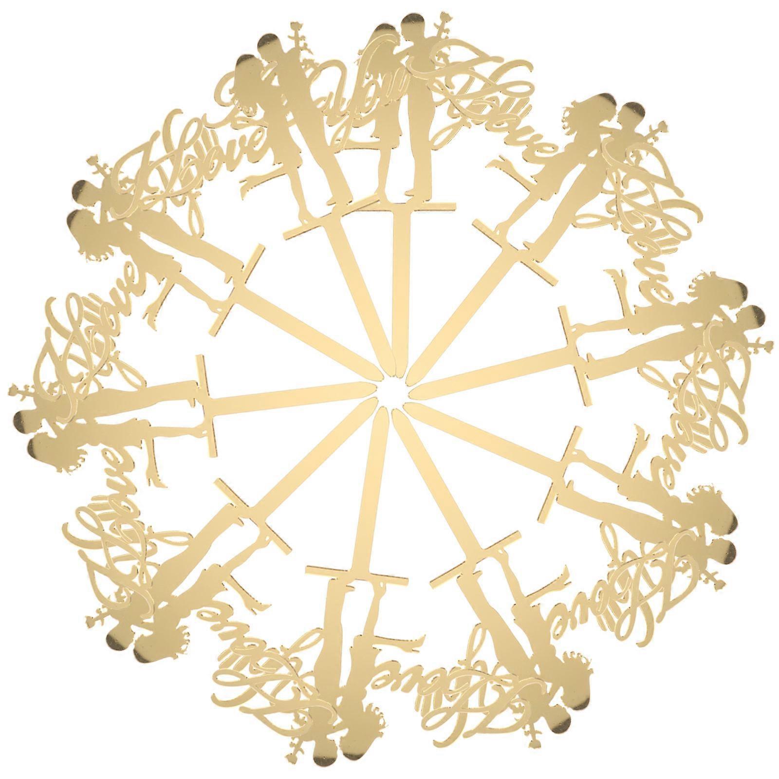 Valentines Day Cake Picks Acrylic Decorative Cake Inserts 10Pcs