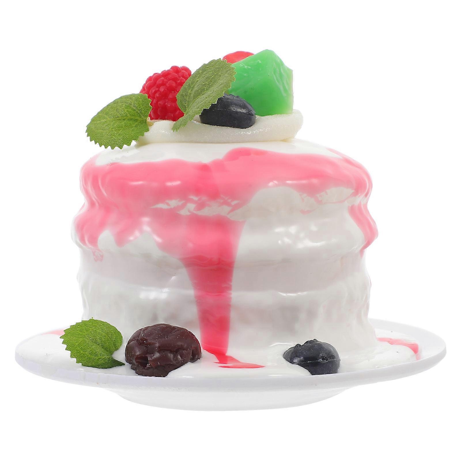 Decorative Fake Cake Model for Home or Shop Display PU Cake 7.8 Inches