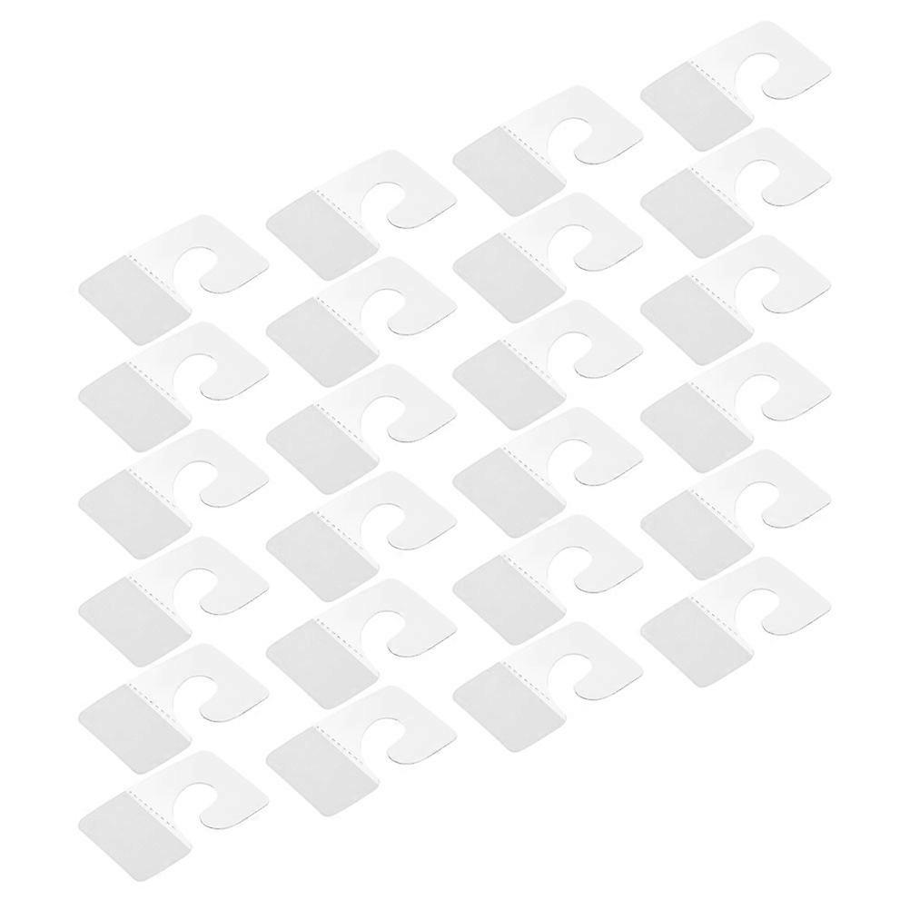100pcs Self Adhesive Hooks for Retail Display Clear Plastic Hanging Tabs PVC Hanger Holders Strong Adhesion Compact Design for Use