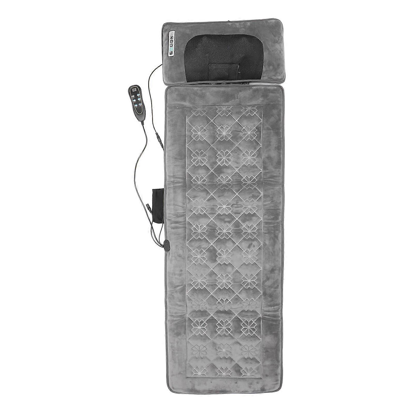 Full Body Massage Pad Vibration Gray Heated Electric Full Body Massage Mat for Salon Home Use 100‑240V EU Plug