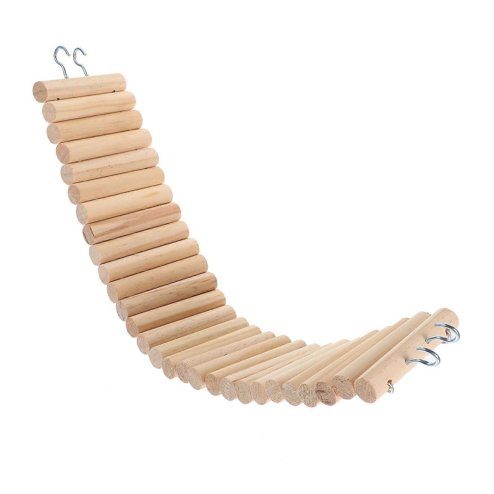 Pet Climbing Ladder for Hamster and Birds Beige Color Safe and Durable Synthetic Material 1 Pc