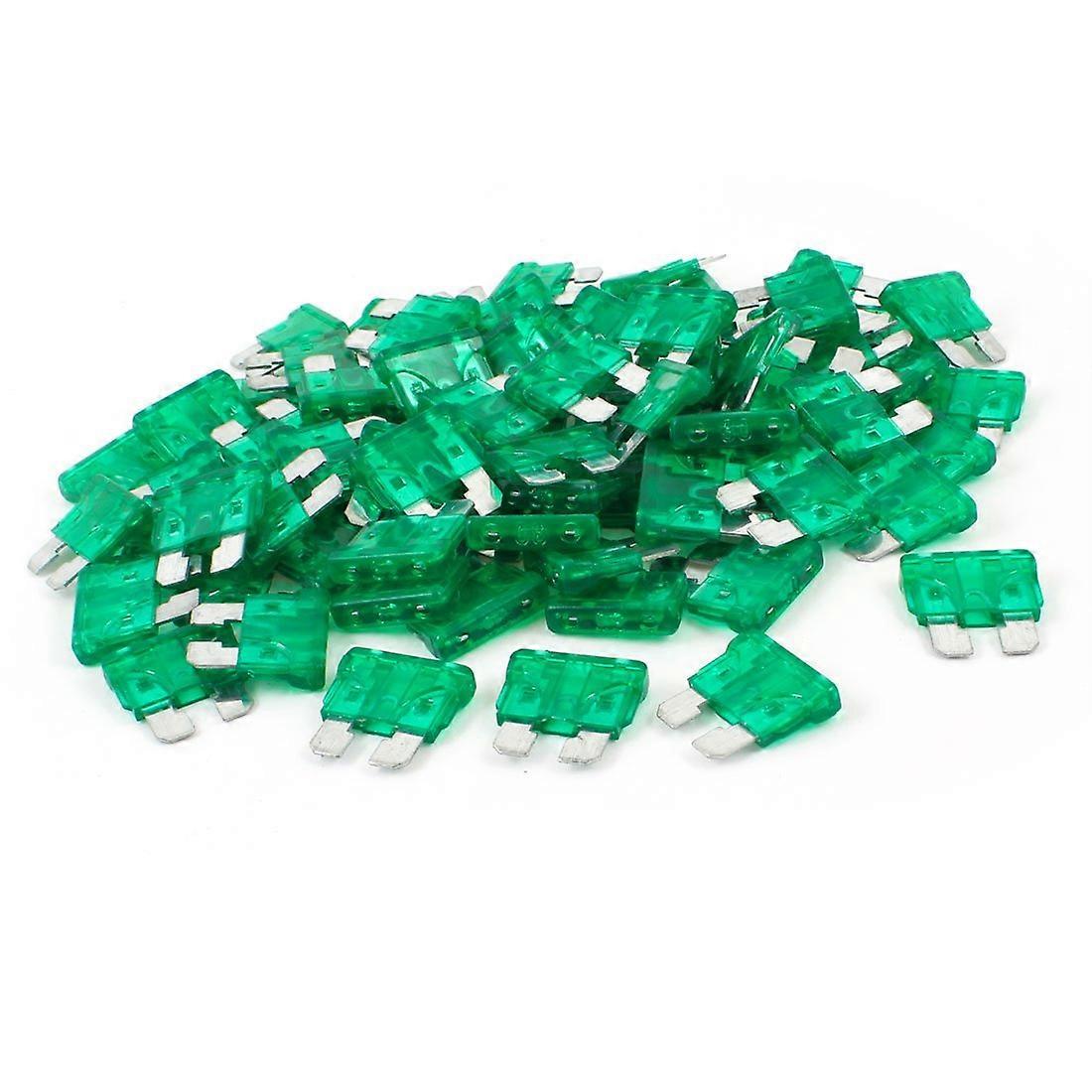 30A ATC Fuse 30 Amp Green Body Two Prong Blade Compatible with Auto Vehicles 100 Pieces