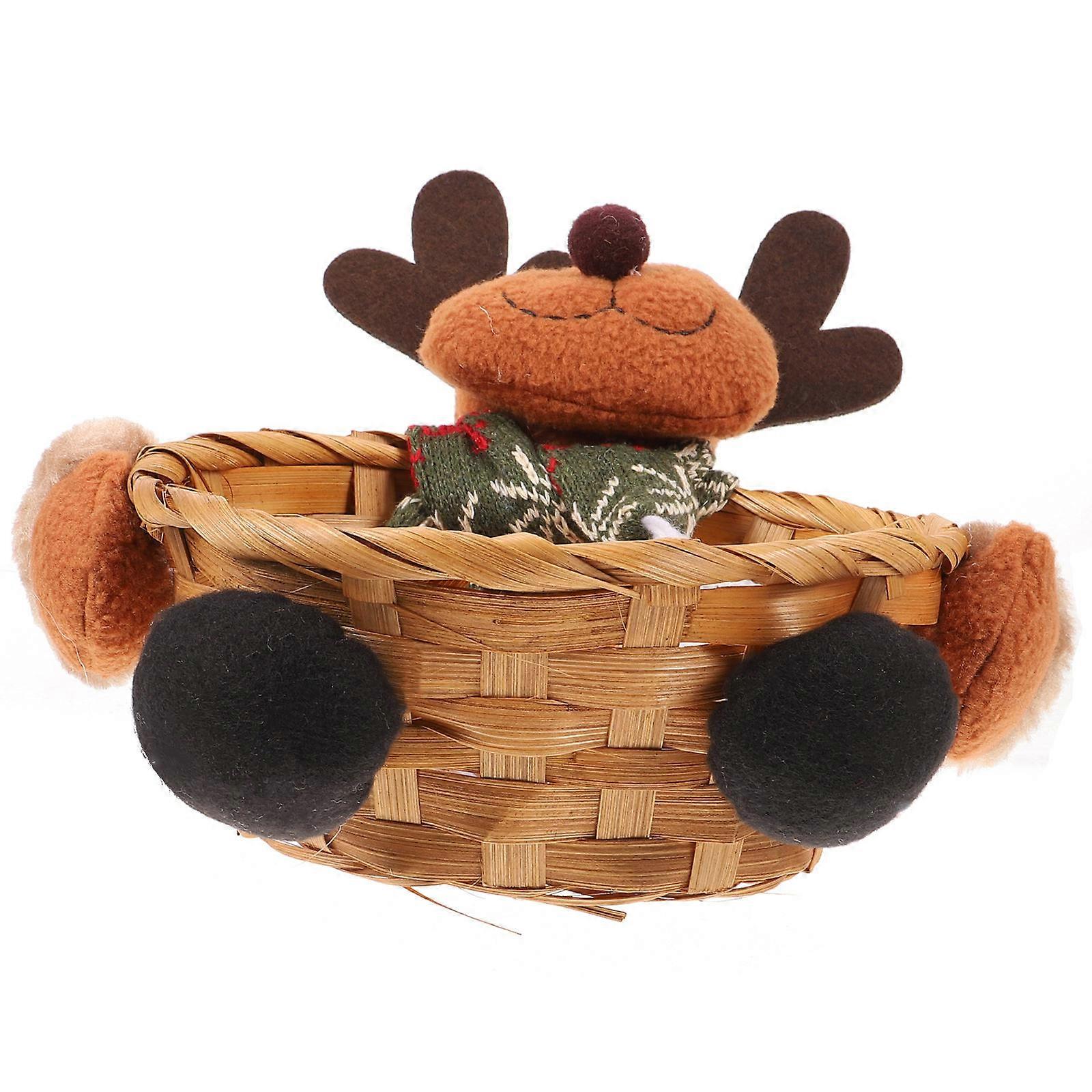 Snack Basket Christmas Style Assorted Color For Home Use 23.00X18.00X17.00CM