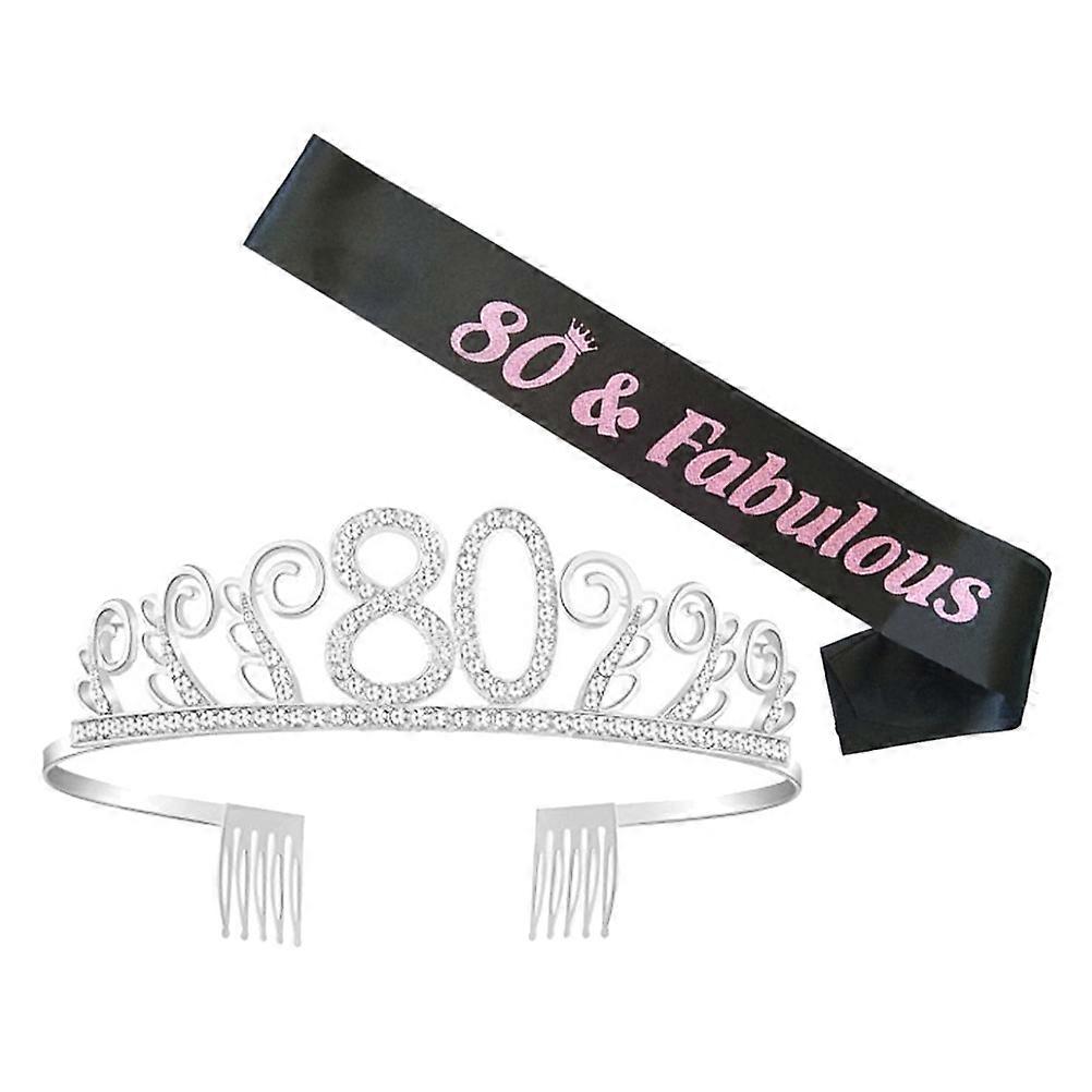 Celebratory Crown Headband 1 Set Featuring Rhinestone Design For Birthday Queen With Chic Style And Assorted Color Perfect For Parties