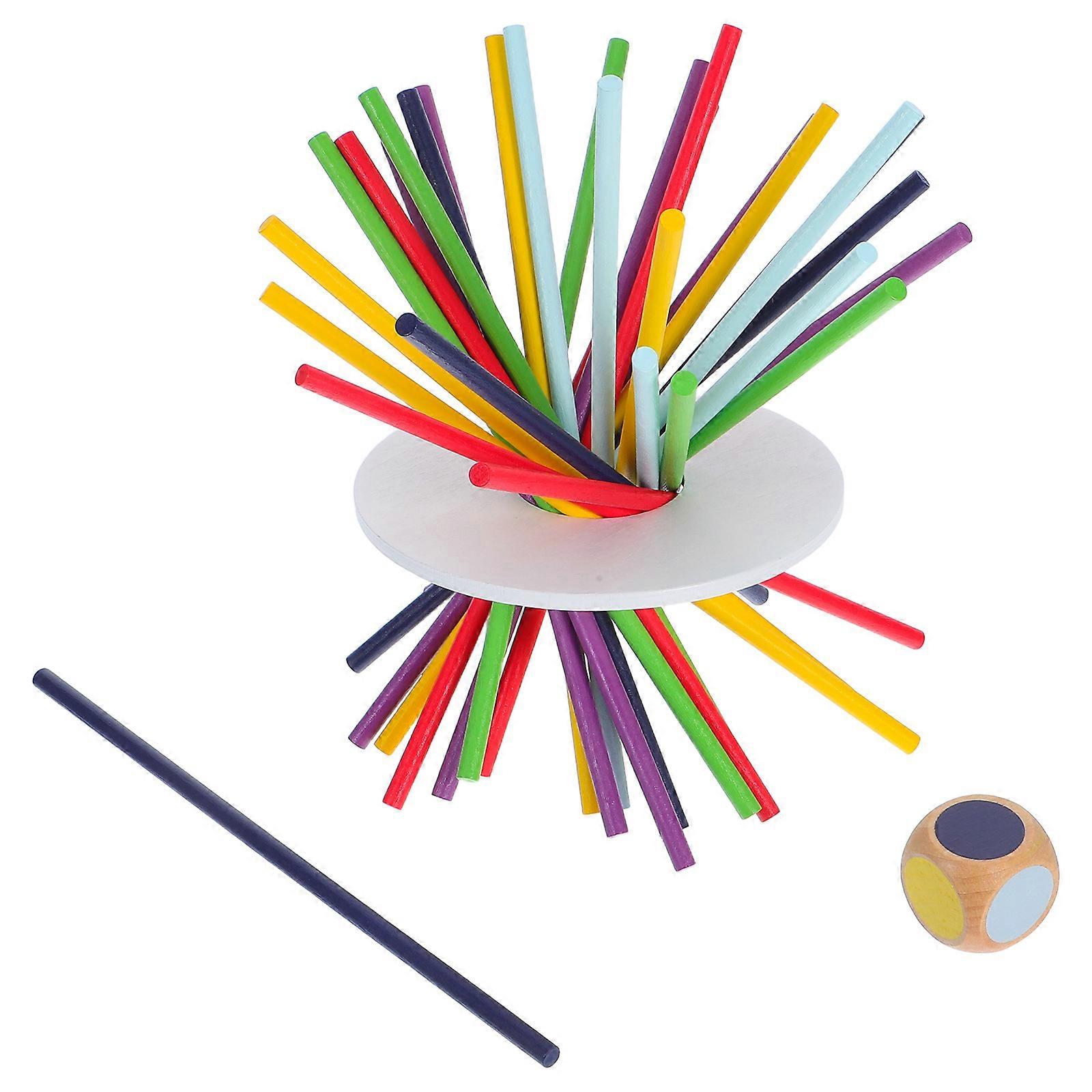 Wooden Balance Sticks Set Educational Game for Motor Skills, Concentration, and Hand Eye Coordination Development