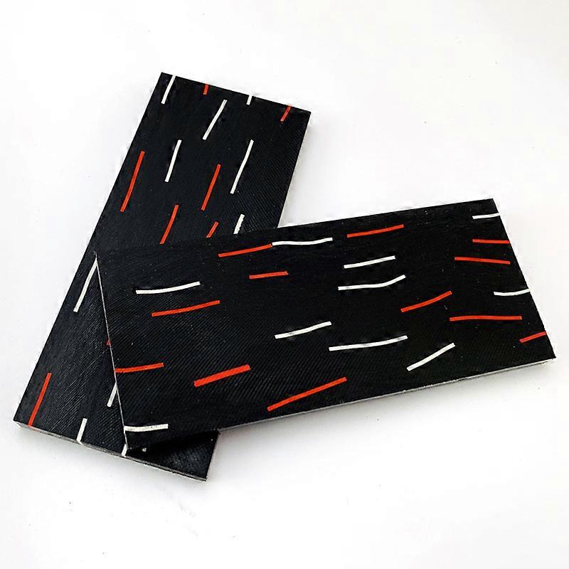 1 Pair Damascus Pattern G10 Knife Handle Patch DIY Material Blanks Plate Weights Custom DIY Tool