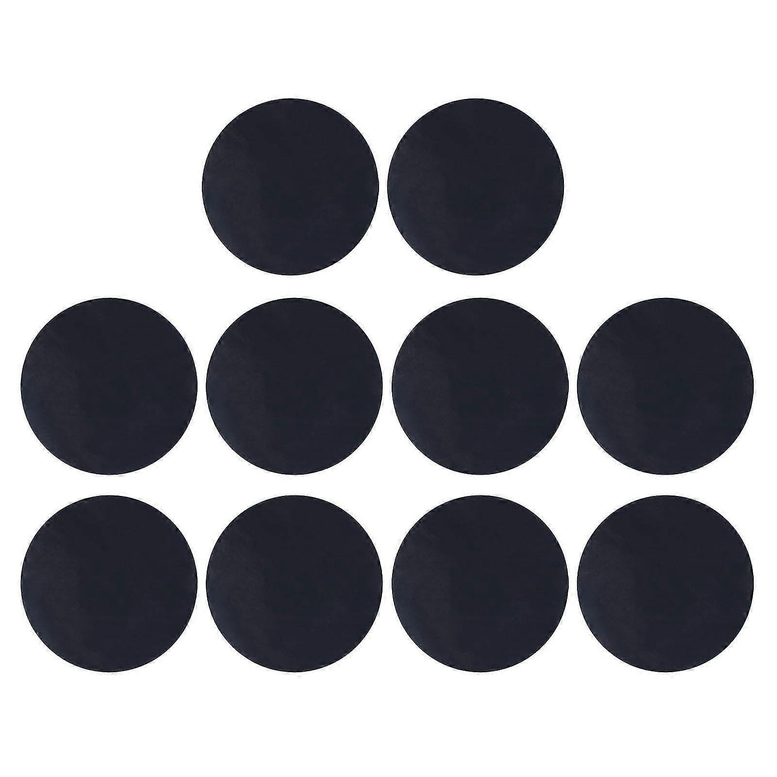 10Pcs Non-Stick Round Barbecue Grill Mats - Reusable PTFE High-Temperature Resistant Mats for Frying, Cooking & Grilling