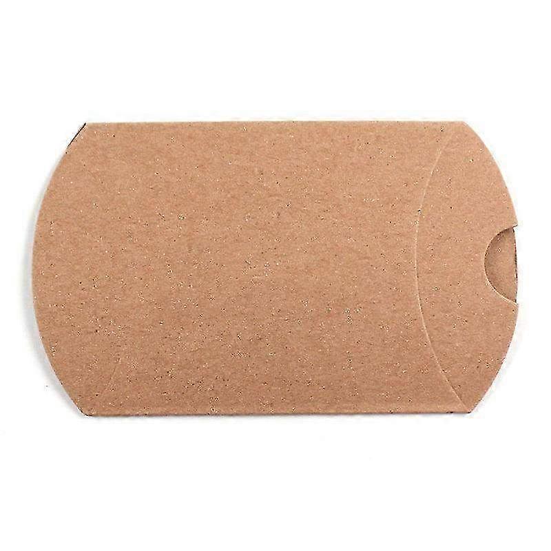50 Eco-Friendly Kraft Pillow Boxes for Weddings & Parties - A1 Size Decorative Gift Packaging, No Strings Needed