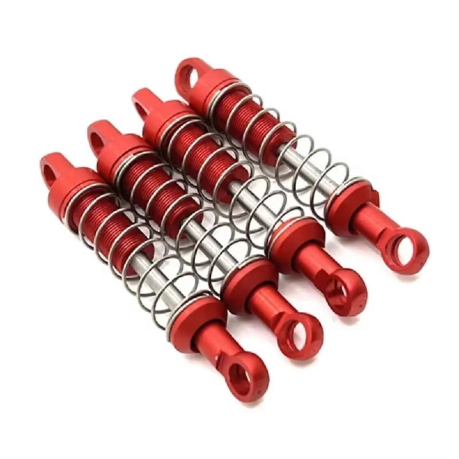 RC Car Shock Absorber Compatible With MN78 MN168 1/12 RC Car, 4Pcs, Metal (Red)