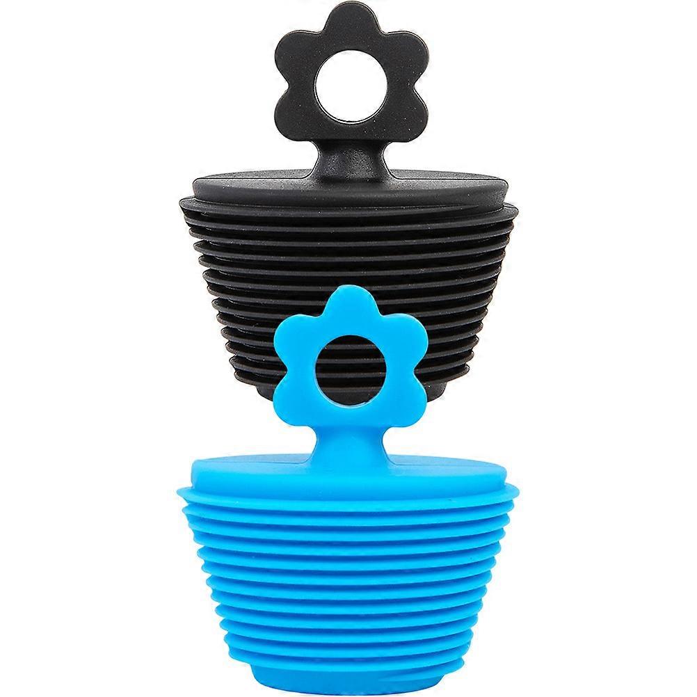 Bathtub Stopper Plug 2Set For Bathroom Use 5.5X4.7Cm Assorted Color Water Sealing Decorative Design