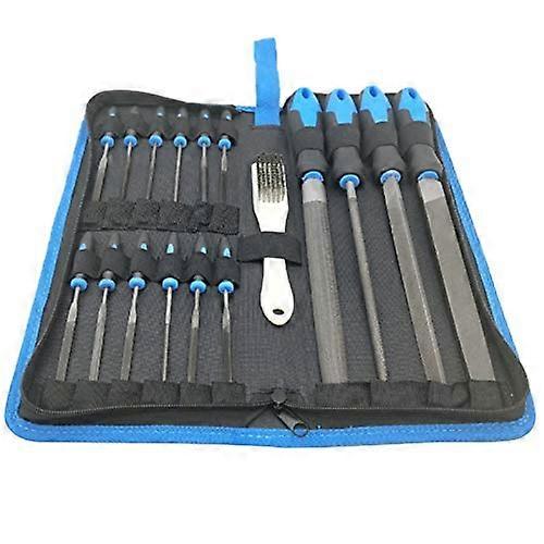 16-In-One Wood Rasp File Set With Flat, Semi-Round, Round, Triangular Files And 12 Needle Files