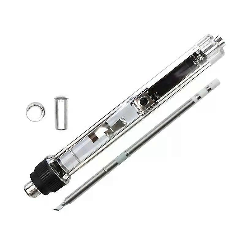 Mini Soldering Iron With OLED Digital Display Transparent Plastic Handle 40JE