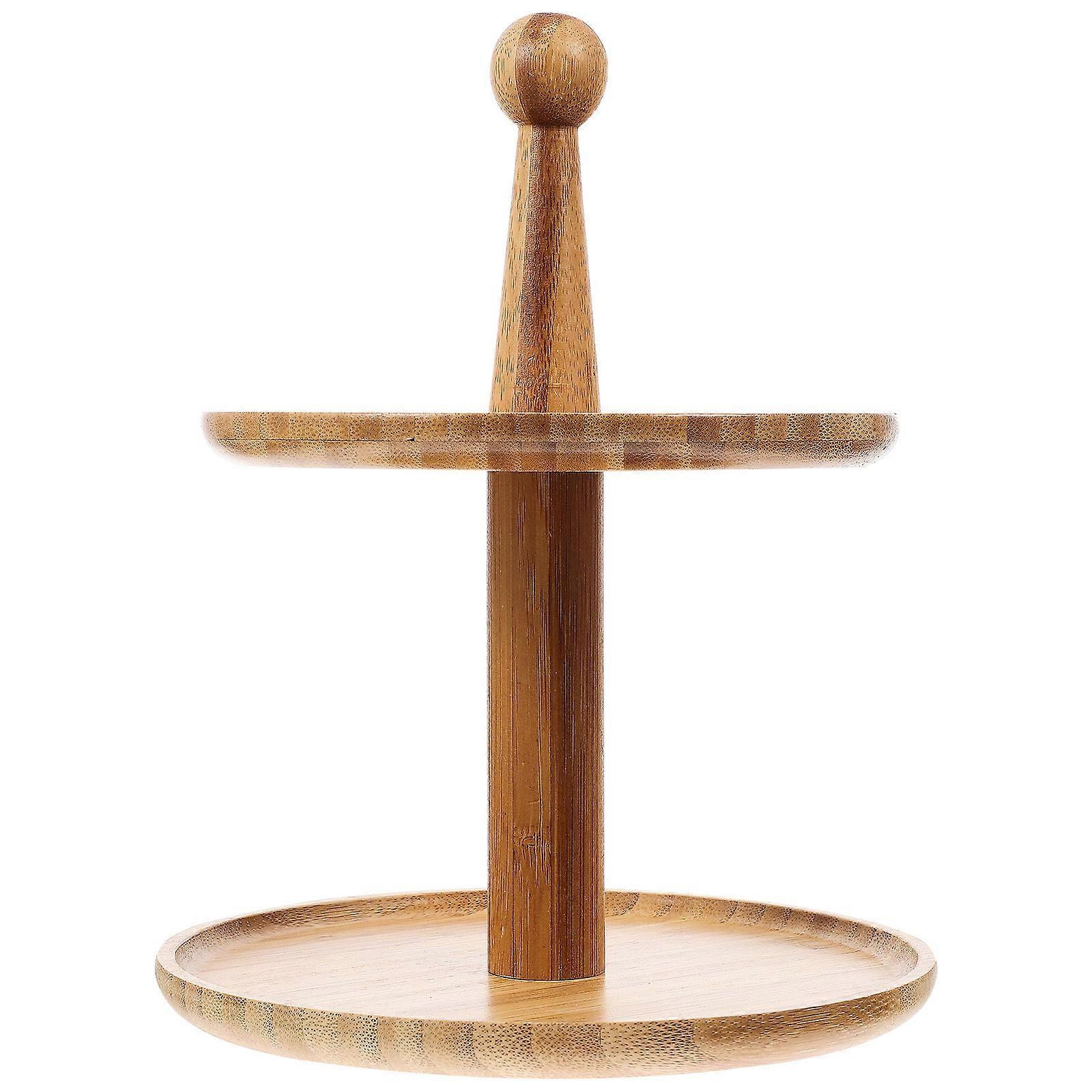 Decorative Cupcake Stand Double Layer Fruit Tray for Storage