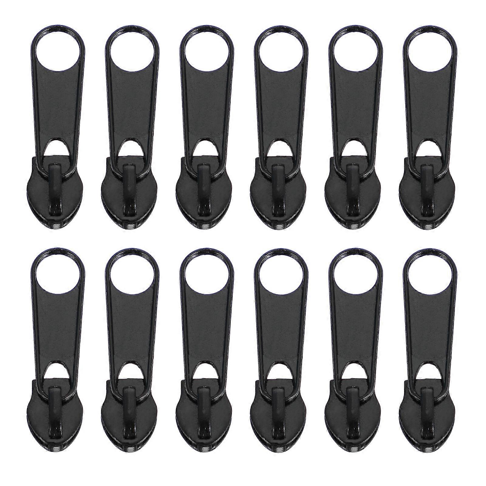Durable Nylon Zipper Pullers Detachable Design, Easy Install for Clothing Repair and Garment Accessories 100pcs Black Set