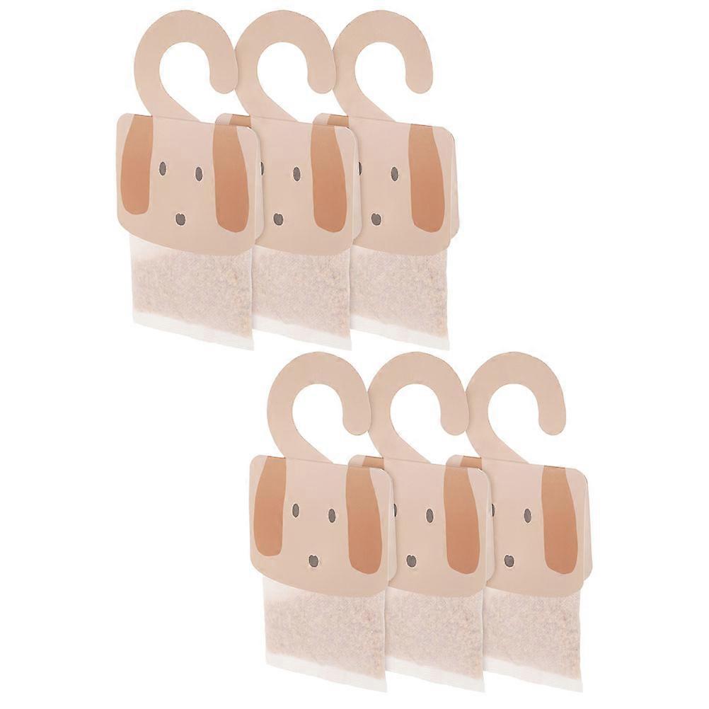 Odor Elimination Clothes Freshener Sachets 6Pcs For Wardrobe And Suitcases Light Brown Deodorant Features