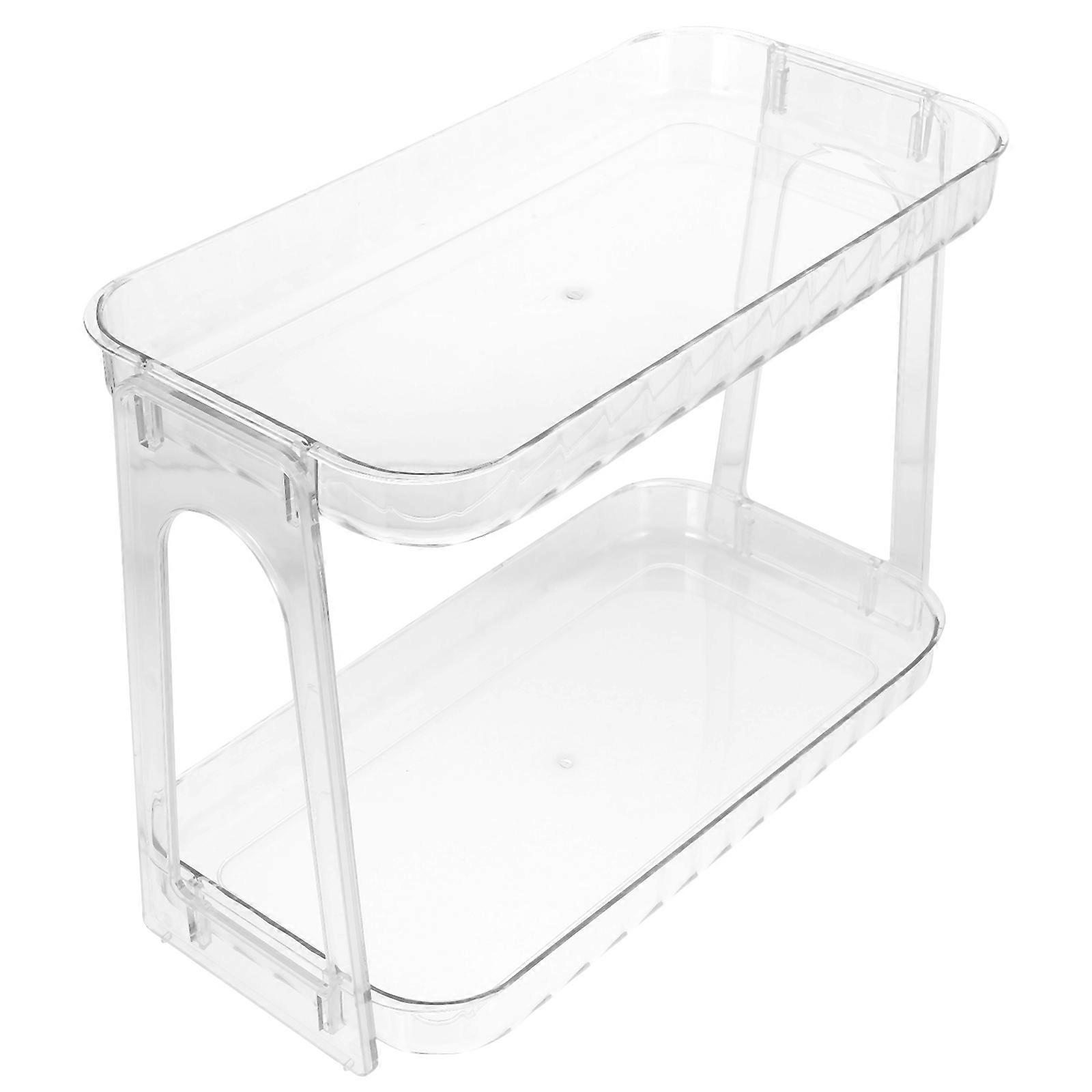 2 Tier Bathroom Countertop Organizer for Cosmetics Toiletries Desktop Storage Shelf