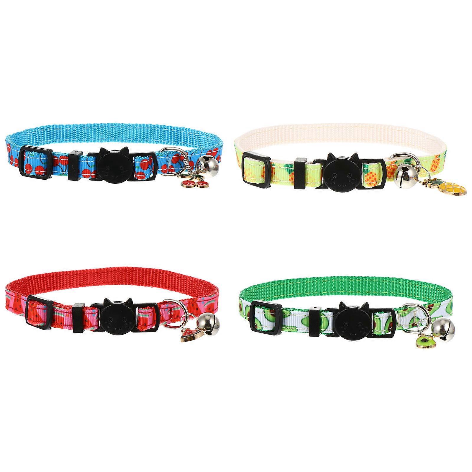 Pet Collars with Bell for Occasions Suitable for Pet Owners in Various Colors Made of Comfortable Polyester Available in 4Pcs