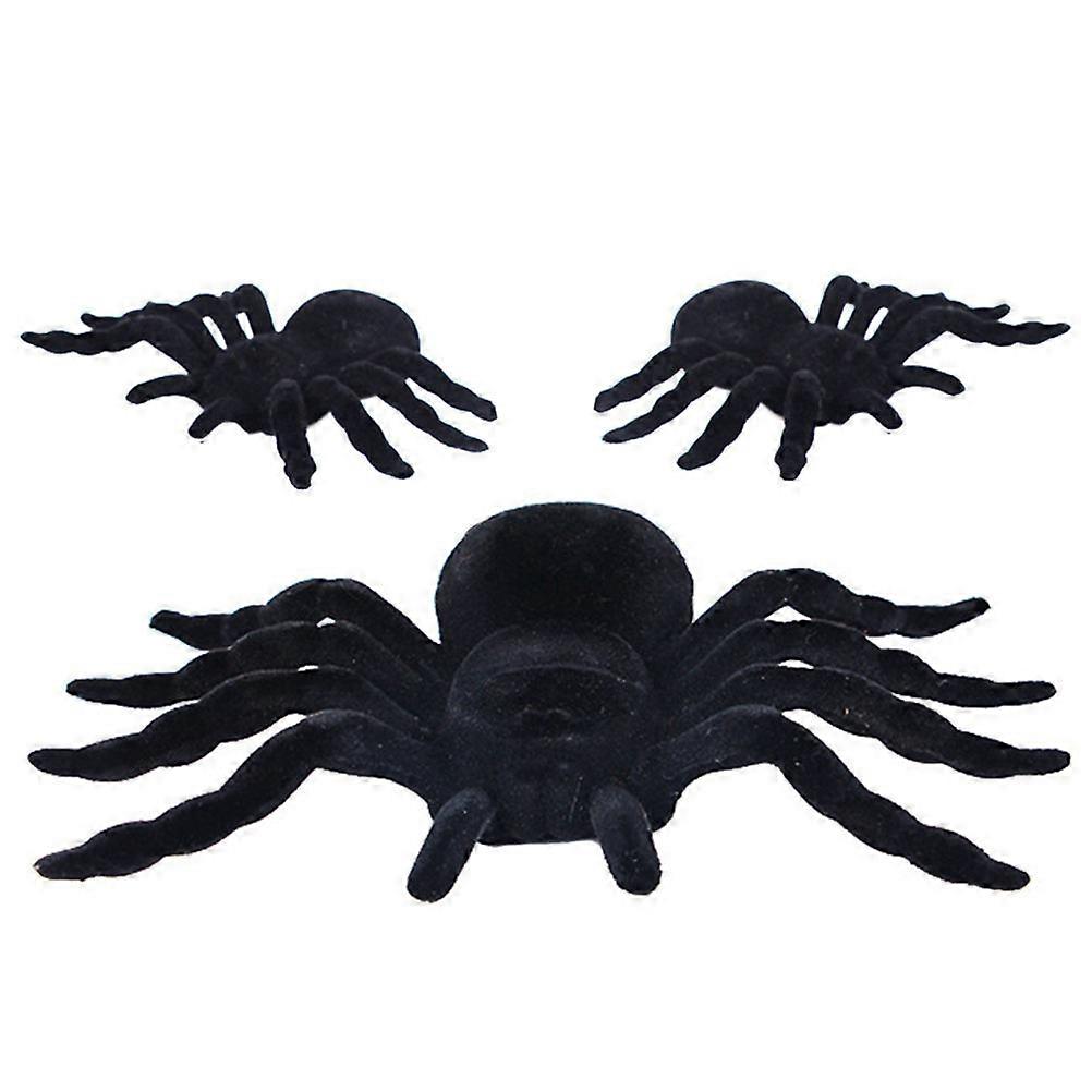 Spider Prank Toy Simulation 3Set Designed For Halloween Events For Kids And Adults With Lifesize Black Spider Shape Decoration