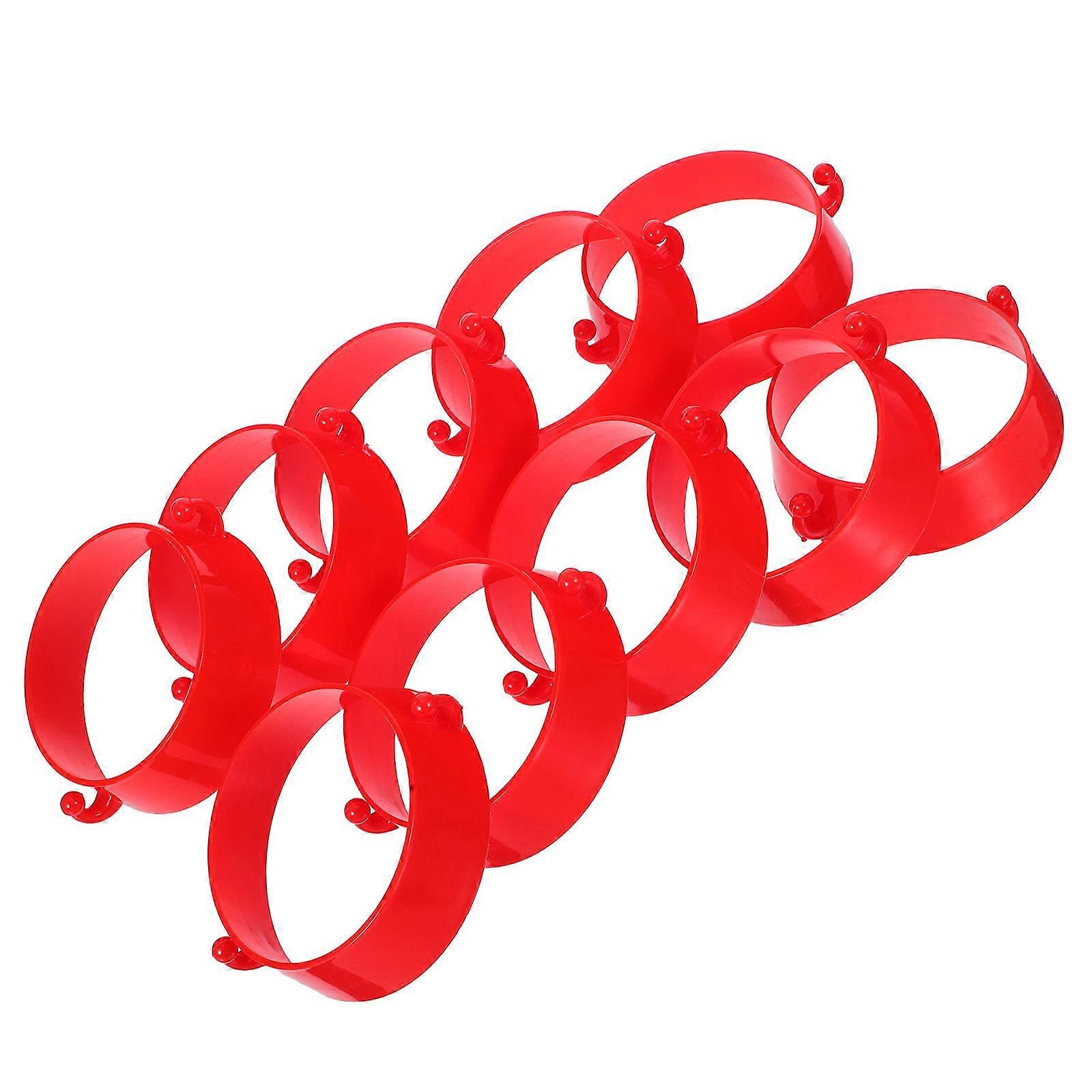 10pcs Lightweight Plastic Traffic Cone Chain Connectors for Secure Barrier Linking – Enhanced Nighttime Visibility for Construction, Parking, and