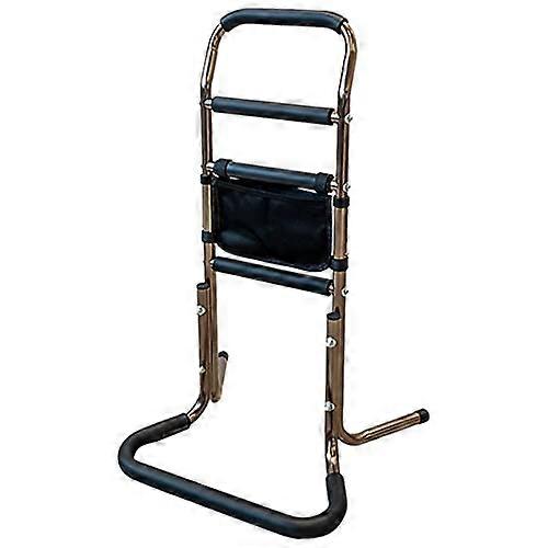 Standing Aid for Elderly with Adjustable Height Handrails, Storage Bag, Bed Rails, Mobility Support for Patients