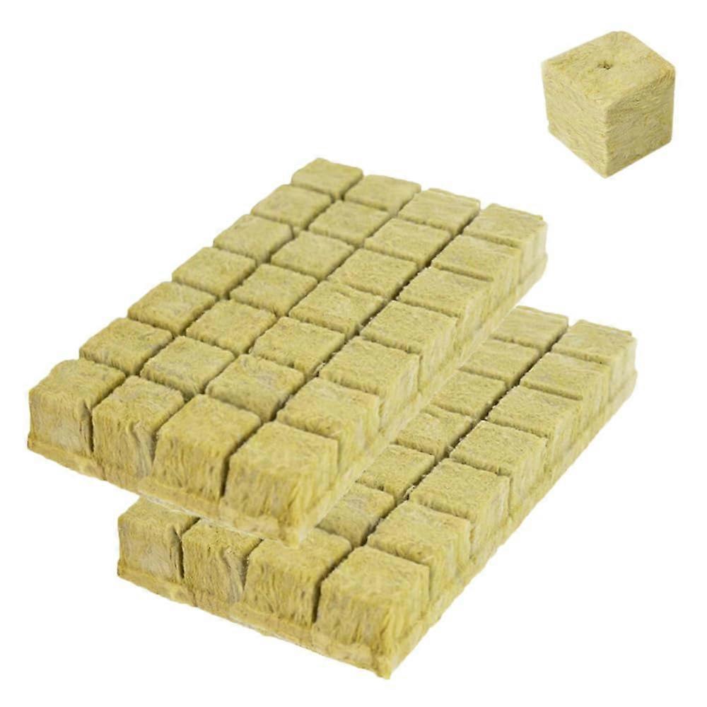 Pack of 56 Rockfaux wool Cube Rock Wool Grow Propagation Mat 4 x 4 x 4 cm for Growing Growing Hydroponics Transplanting