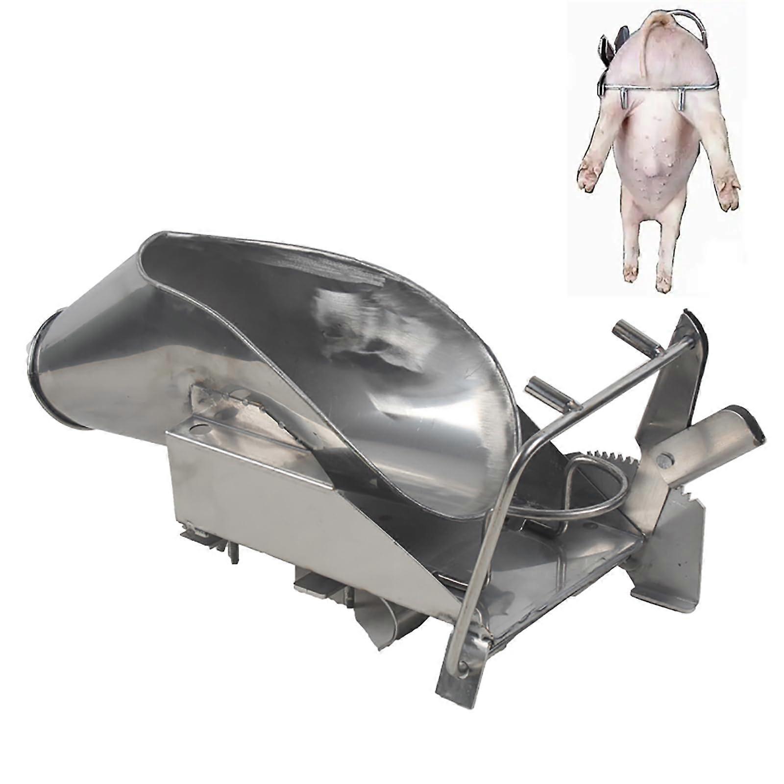 Pig Castration Rack Tools, 18.7 x 7.5 Inch Stainless Steel Piglet Castration Device with Fixing Device