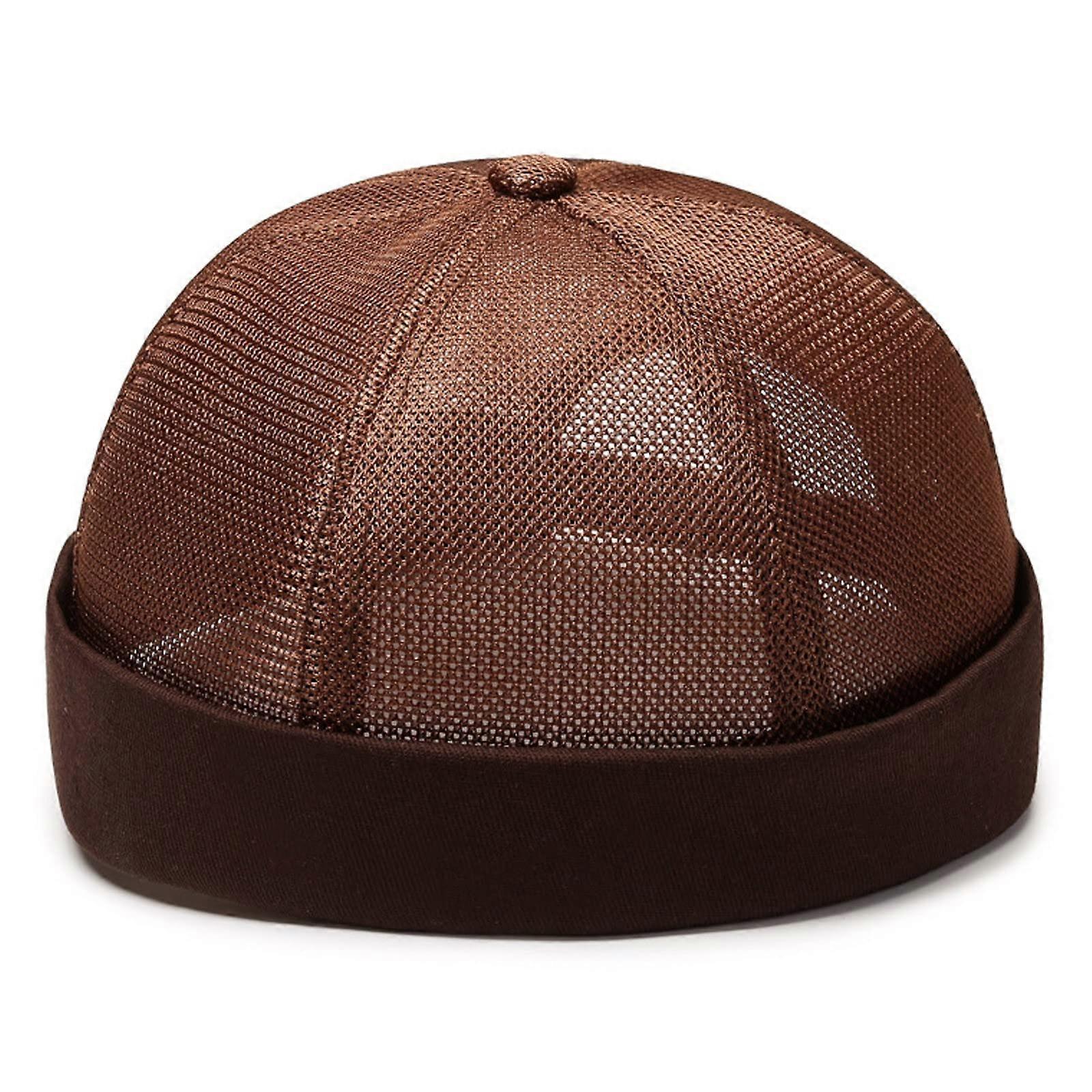 Womens Baseball Cap Solid Mesh Quick-Dry Adjustable Breathable Outdoor Sport Cap Coffee One Size