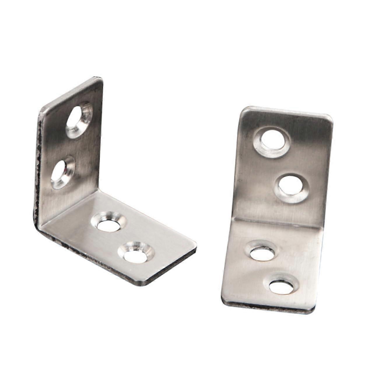 20pcs Iron Corner Bracket L Shaped Bracket Wallmounted Shelves Desk Shelf