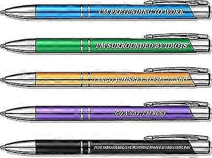 5-Pack Fun Ballpoint Pen Set