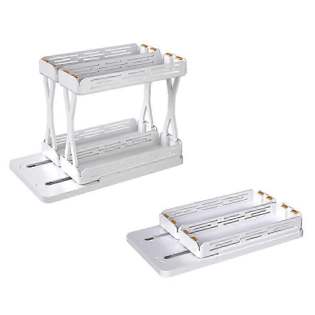 Pull-Out Rotating Storage Rack - Multi-Purpose Kitchen Rack for Spices, Bottles & Cosmetics