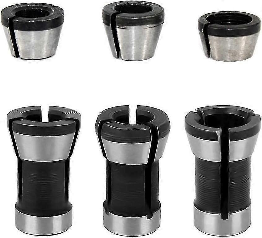 3pcs High Precision Trimmer Collet Adapter Router Bit Collet Chuck Clamping Adapter