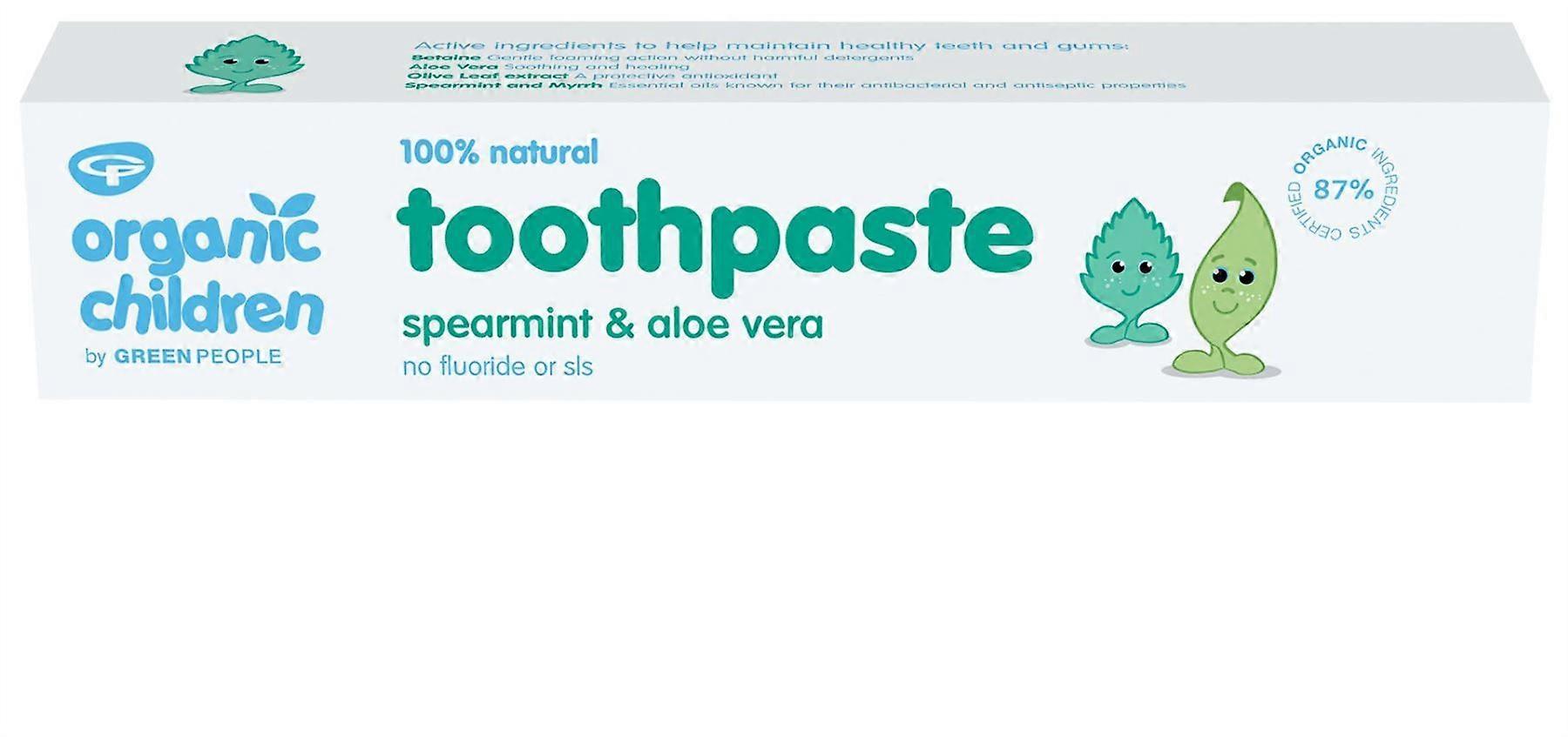 Green People Organic Children Spearmint & Aloe Vera Toothpaste 50ml - 4 Pack