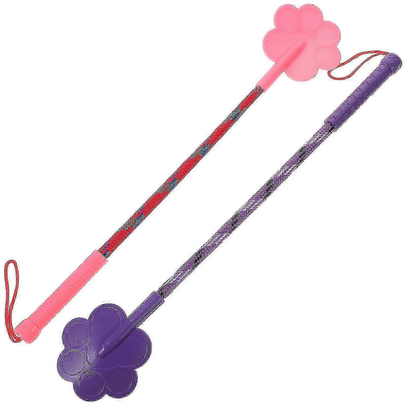 2Pcs Paw Shape Rubber Dog Training Whip, Safe & Gentle No Hurt Pet Training Tool for Puppies, Random Color Small Size