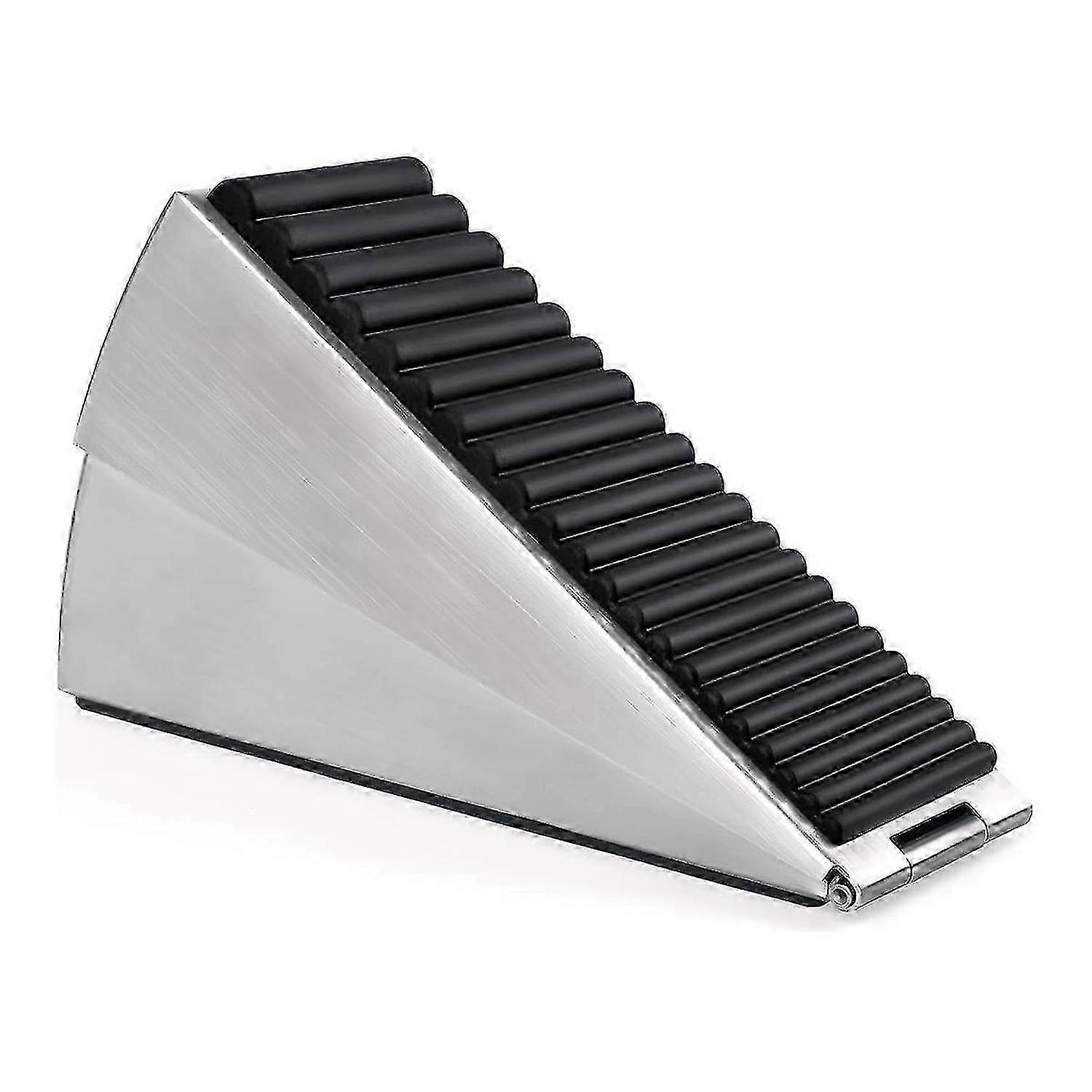 Durable Adjustable Door Stop Wedge for Tall Doors, Spring Loaded Bottom Stopper