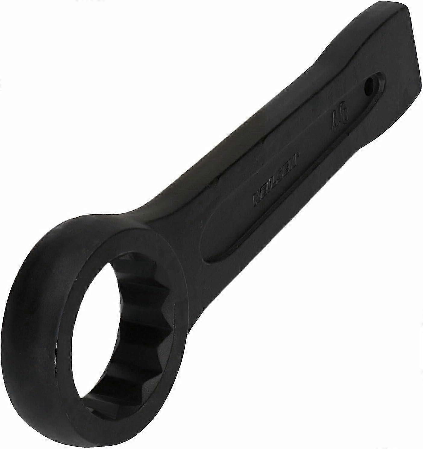 24 mm Slogging Ring Spanner Striking Straight Handle Box End Wrench Metric Single Ring Flat Spanner