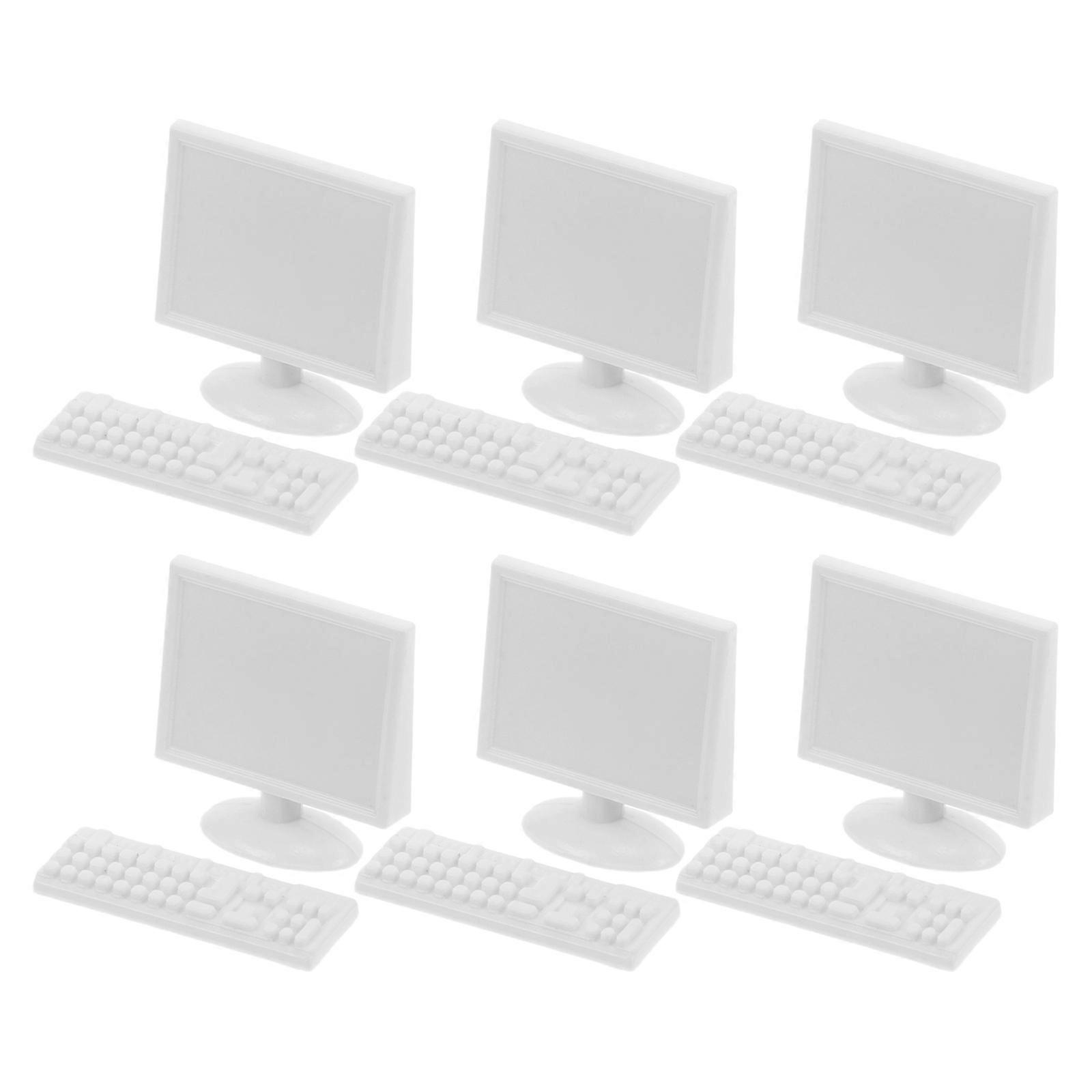 Miniature Dollhouse Computer Keyboard Set – Realistic Decorative Furniture for Creative Play and Dollhouse Displays