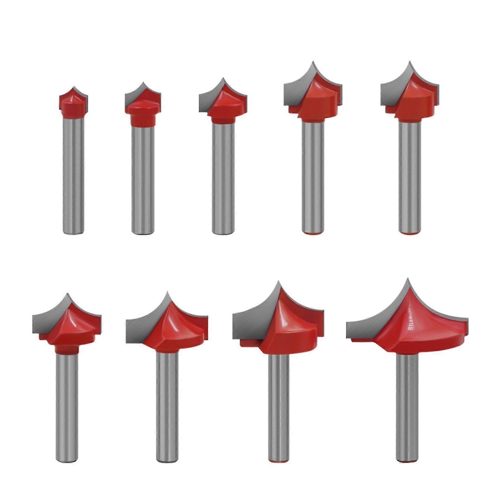 Router Bits Groove Point Cutting Round Edge 6mm Shank 8mm Blade for Woodworking Milling Cutter Tool