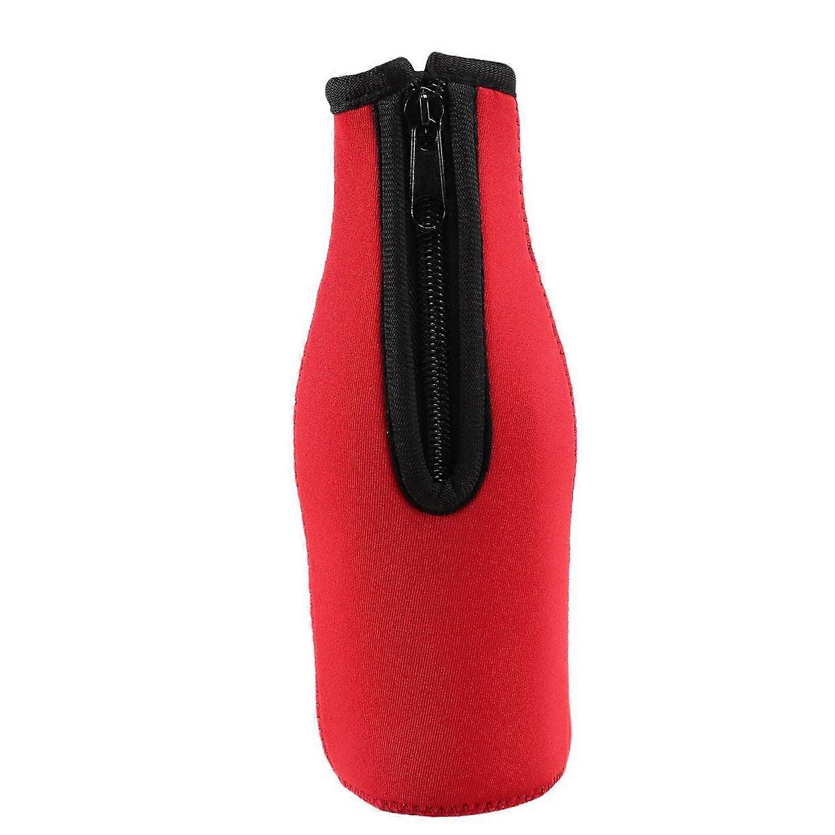 20 Pieces Beer Bottle Coolers Bottle Insulator Sleeve Covers with Ring Zipper for 12 Oz 330 Ml Bot
