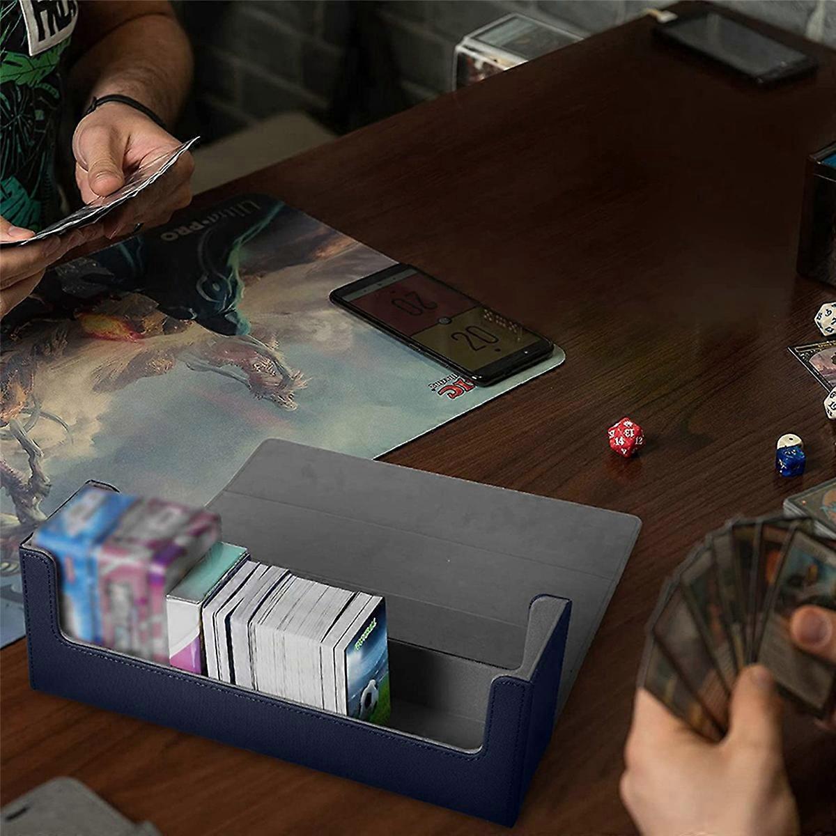 Desk Box 400 Card Desk Box Card Storage Box Deck Box PU Leather Deck Box for Trading Card Games