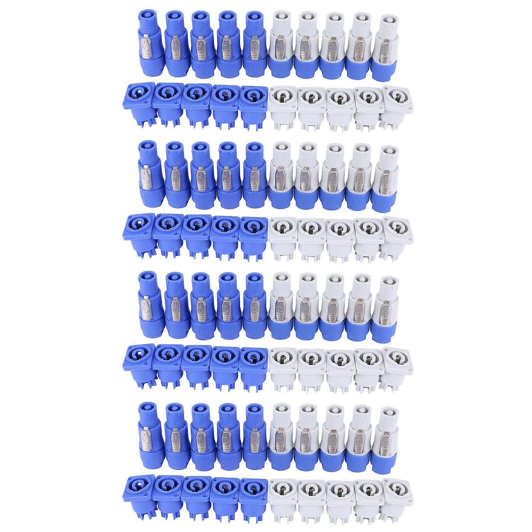 40 Set PowerCON Type A NAC3FCA+NAC3MPA-1 Chassis Plug Panel Adapter