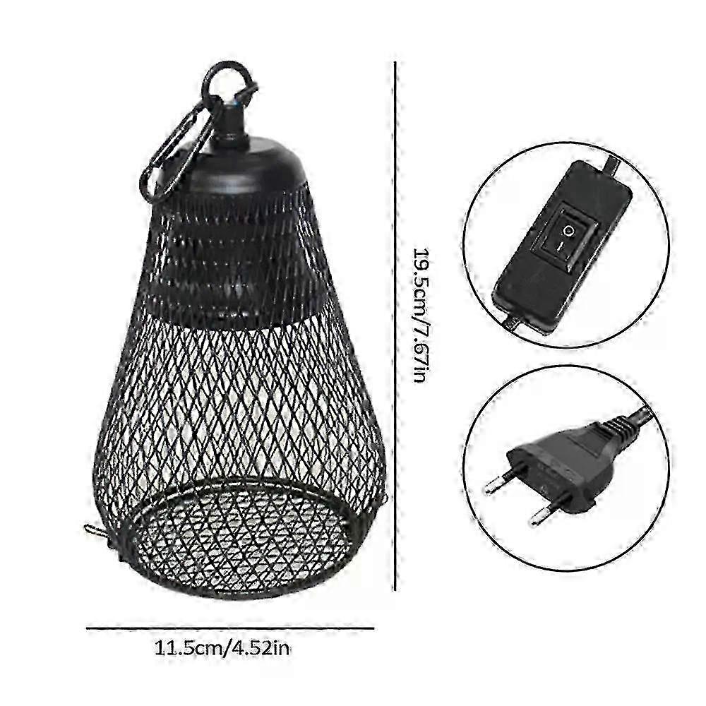 Reptile Anti-Scald Lamp Covers Heating Lamp Lampshade Ceramic Light...