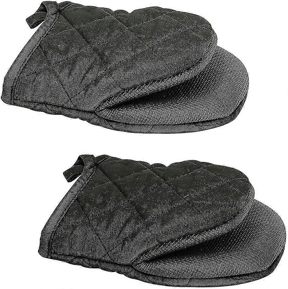 Baking oven gloves, two-piece set, heat-resistant, non-slip and easy to clean and store