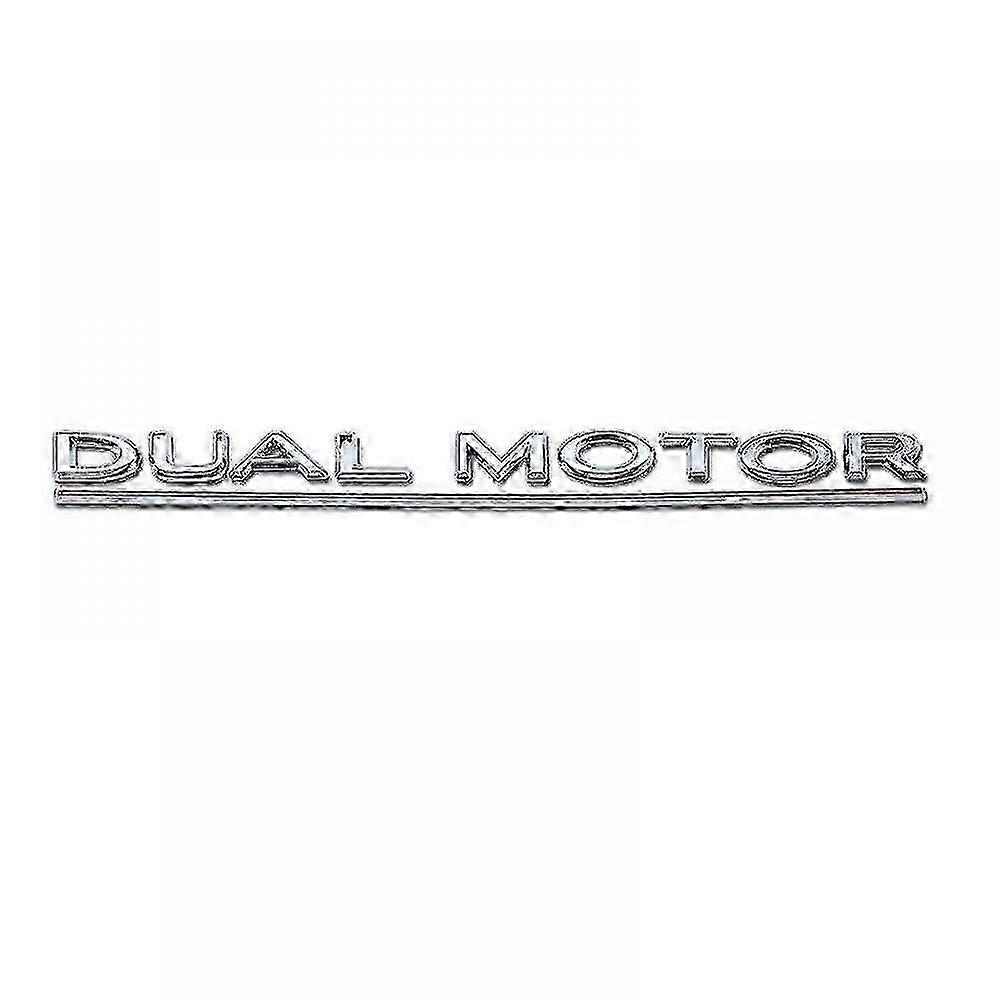 Tesla Model 3 Y Dual Motor Performance Badge 3d Metal Car Rear Trunk Emblem Sticker Badge Decals Compatible Decorative Accessories (dual Motor) Chrome