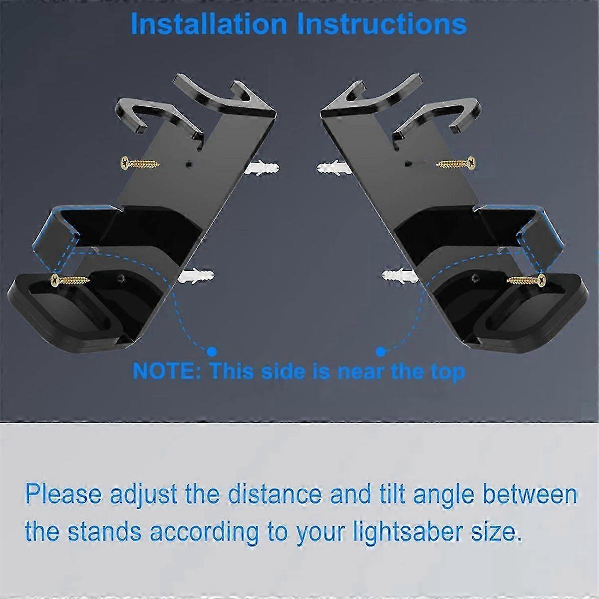 2PCS Lightsaber Stand Wall Mount Lightsaber Display Stand Acrylic,A