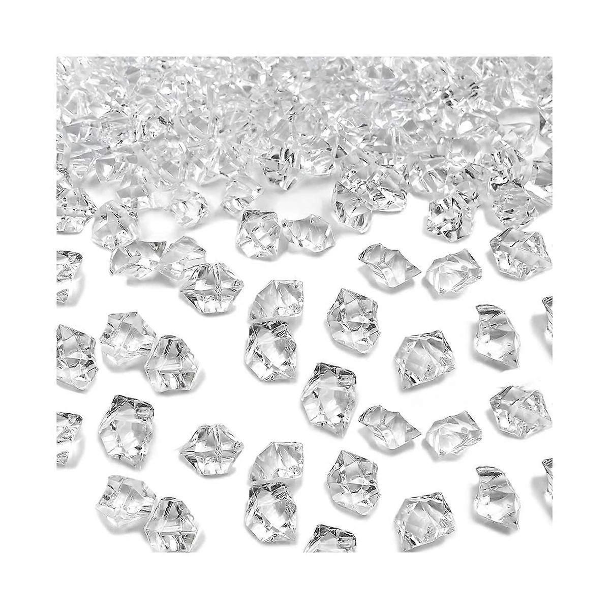 Vase Fillers, Artificial Ice-Cubes, Acrylic Vase Fillers for Centerpieces, Crushed Ice Crystals Cle